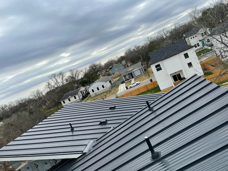 Standing seam metal roof panels with vents for Skylight Repair in Cudahy